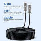 131ft/40m USB A to A Fiber Optic Data Cable, 10Gbps Long Distance Data Transfer USB 3.1 A to A, for VR, Camera, PC, Laptop, Webcam, Printer, Webcam etc.