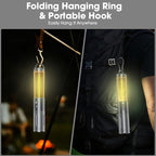 2 in 1 LED Camping Lantern, 2500mAh Rechargeable Camping Light, 6 Modes Outdoor Flashlight Lantern Portable, Waterproof Zoomable Tent Light for Emergency, Hiking, Hurricane, Power Outages