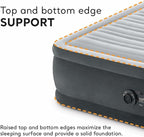 Intex Dura-Beam Deluxe Comfort-Plush Elevated: Fiber-Tech – Queen Size – Built-in Electric Pump – 18in Bed Height – 600lb Weight Capacity
