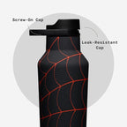 Corkcicle Sport Canteen - Keeps Beverages Cold 25 Hours - Triple Insulated Stainless Steel - Screw-On Lid - Reusable Bottle - Summer Drinkware Gift - Keeps Drinks Ice Cold - 20 oz - Spider-Man