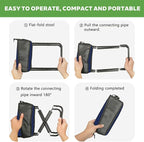 Portable Ultralight Travel Stool Camping Chair Fishing Stool - Gray Carbon Steel and Keychain, Handbag Style Pocket Foldable