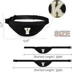 MAXTOP Large Crossbody Fanny Pack with 4-Zipper Pockets,Gifts for Enjoy Sports Festival Workout Traveling Running Casual Hands-Free Wallets Waist Pack Phone Bag Carrying All Phones