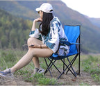 ZONEMEL Portable Camping Chair, Arm Rest Design, Fully Cushioned Seat and Back, Side Pocket, Cup Holder, and Carry Bag, Collapsible Chair for Camping, Saunas, Beach, Tailgates and Sports
