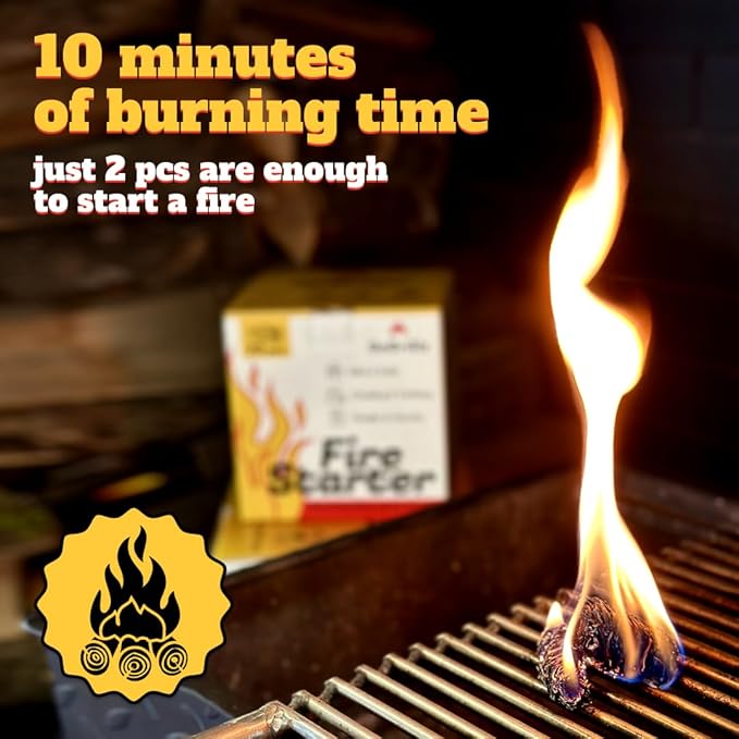 135pcs Fire Starter – Pine Wool & Natural Wax for Quick, Eco-Friendly Ignition of Grills, Fireplaces, Fire Pits & BBQs