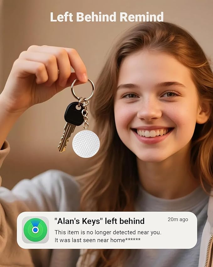 2026 New Smart Tracker Tags: Bluetooth Tracker Tag, Key Finder Tags Works with Apple Find My App, Replaceable Battery, Wallet Finder Tags and Item Locator Tags for Keys, Bags, Luggage, Pets, Wallet