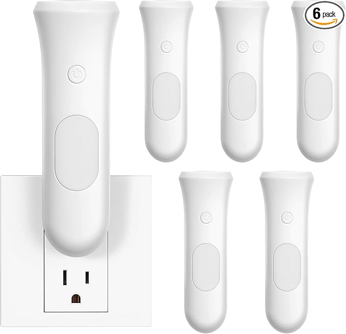 4 in 1 Emergency Lights for Home Power Failure, 6 Pcs Rechargeable LED Flashlight Plug in Wall, Automatic Turn-On Power Outage Night Light Flashlight for Hurricane Preparedness Items