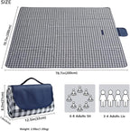 Extra Large Picnic Blanket Beach Blankets, Outdoor Foldable Waterproof Sand Mat for Beach Camping Hiking Travel Family Concerts Grass Park Music Festival Lawn Mats (Dark Blue, 80x80inch)