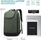 FUTURE AESTHETICS Business Smart Backpack Waterproof for women,men,Fight Approved Durable Backpack suitable as overnight and travel backpack (Green)
