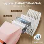 Hair Removal Epilators Bikini Trimmer for Women, Painless Waterproof Electric Foil Shaver Razors for Facial Leg Body Armpit,Cordless Ceramic Blade with USB Charging Dock,Travel Size,Pink