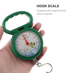Ipetboom 4pcs Portable Handheld Spring Hanging Scales with Plastic Handles, Multi-Purpose Luggage and Fish Weighing Scales for Travel and Kitchen Use, Random Colors