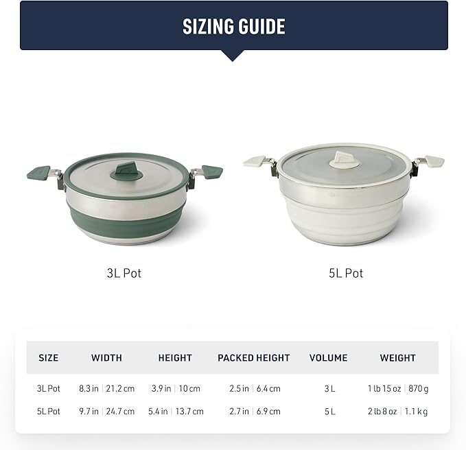 Sea to Summit Detour Stainless Steel Collapsible Pot