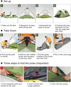 Night Cat Instant Popup Tents 2-3 Persons with Footprint Tarp Easy Setup Camping Tent with Rainfly Double Layers Waterproof Automatic Hydraulic Mechaism