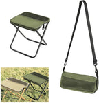 Foldable Portable Backpack Stool|Collapsible Stool for Camping,Hiking |Lightweight Ultralight Pocket Chair|Capacity 330LBS|Outdoor Footstool for Travel Walking Fishing Picnic BBQ (Army Green, Small)