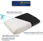 Travel & Camping Comfortable Memory Foam Pillow – Easy to Carry Portable Bag – Temperature Regulating Pillow Case (Black)