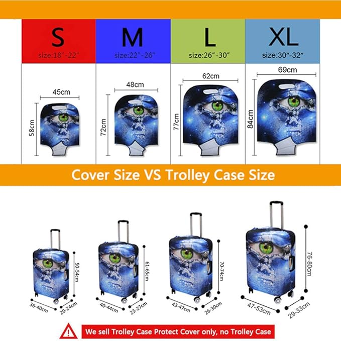 Travel Luggage Covers, Suitcase Protective Cover Fits 18"-30" (XL(Fits 30”-32” Luggage))