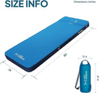 LOSTHORIZON Air & Foam Camping Mattress, Self-Inflating Sleeping Pad, 3" Thick, with Pump Sack, Single