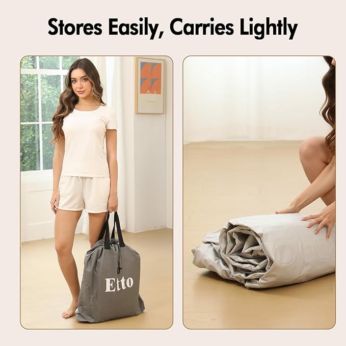 Twin Air Mattress with Built-in Pump, 18 Inch High Inflatable Bed for Camping, Guests & Home – Raised Blow Up Mattress with Storage Bag, Quick Inflation & Deflation, Extra Thick & Waterproof