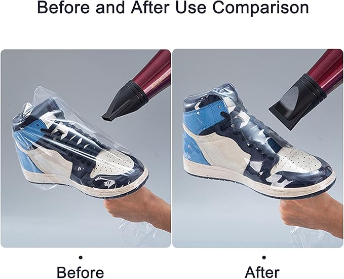Shoe Shrink Wrap Bags,100 Pcs Sneaker PVC Heat Shrink Plastic Wrap Large Shoes Protector for Men Women Effectively Avoid Sole Yellowing 10x17.7 inches