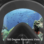 Full Face Snorkel Mask Adults with Dry Top System, Detachable Camera Mount, 180 Panoramic Anti-Fog Anti-Leak Diving Mask for Adult and Kids