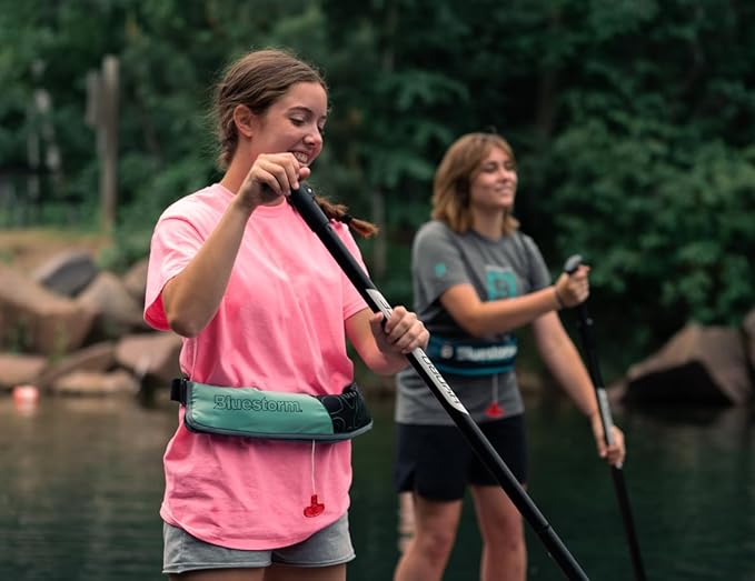 BLUESTORM Cirro 16 Manual Inflatable Belt Pack for Adults | US Coast Guard (USCG) Approved Life Jacket Waist Belt PFD for SUP Paddleboarding, Fishing & Kayaking