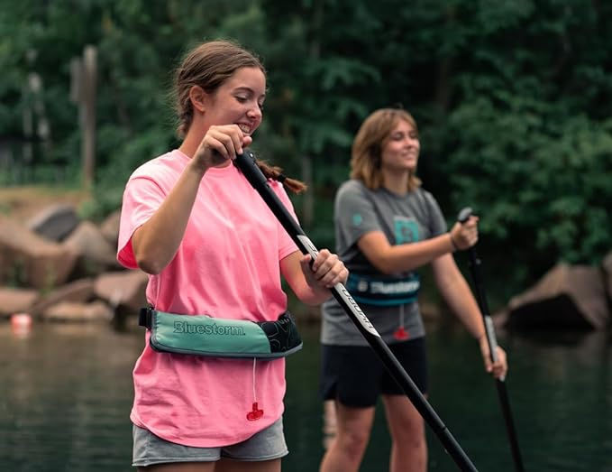 BLUESTORM Cirro 16 Manual Inflatable Belt Pack for Adults | US Coast Guard (USCG) Approved Life Jacket Waist Belt PFD for SUP Paddleboarding, Fishing & Kayaking