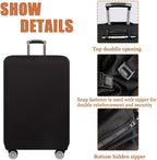 Morbuy Luggage Cover for Suitcase, Modern Solid Color Business Suitcase Cover Protector Fit 18-32 Inch Luggage, Baggage Covers with Zipper for Travel (L(25-28inch suitcase),Purple Gray)