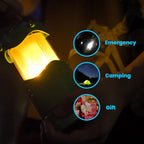 Lichamp 4 Pack LED Camping Lanterns, Collapsible Flameless Candles Tea Lights, Portable Battery Powered Camping Lights Emergency Supplies Kit, Dark Gray