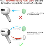 3 Pairs Replacement Ear Tips for AirPods Pro 1st & 2nd Generation with Noise Reduction Hole, Silicone Ear Tips for AirPods Pro with Portable Storage Box and Fits in Charging Case(Medium, Mint Green)