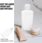 ORFOFE 5pcs 100ml Flat Empty Lotion Bottles with Flip Caps Leakproof Travel Squeeze Bottles for Toiletries Portable Travel Containers