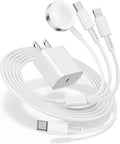for Apple Watch Charger Fast Charging,3 in 1 Multi Chargers Cable 3.3FT with 20W USB C Charger, iWatch Cord for iWatch Series Ultra2/Ultra/SE/10/9/8/7/3/iPhone15 16 Pro Max/14/13/12/11