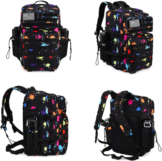 Military Tactical Backpack 45L Large Tactical Backpack for Men, Hiking Rucksack With Bottle Holder