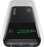 INIU 140W Power Bank, Compact 25000mAh High Capacity Laptop Portable Charger, USB C in&Out Tablet Powerbank, Smart Digital Display Phone Charger for iPhone 17 16, Samsung, iPad, MacBook, Laptop etc.