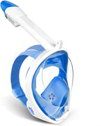 Full Face Snorkel Mask Adults with Dry Top System, Detachable Camera Mount, 180 Panoramic Anti-Fog Anti-Leak Diving Mask for Adult and Kids