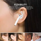 AhaStyle 3 Pairs AirPods Ear Hooks Cover Silicone Accessories Compatible with Apple AirPods and EarPods Headphones(Black,White,Red)