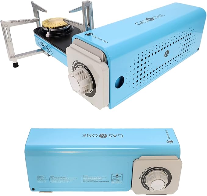 Gas One GS-8300 - Camp Stove Compact Butane Stove with Carrying Case - Foldable Portable Stove