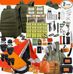 72 Hour Survival Kit - 228 Pieces Survival Gear and Supplies - 45L Go Bag Emergency Backpack, First Aid, Water Filter, Tools, Tent, Camping Essentials, Emergency Preparedness - The Alpha