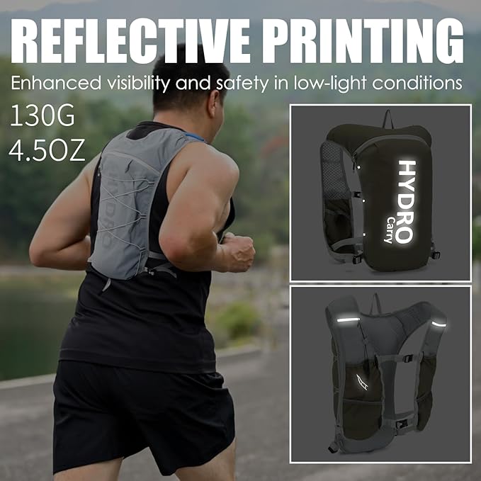 Lightweight Running Vest for Women and Men Hydration Backpack Pack with 1.5L Water Bladder Bag for Hiking Trail Running Gear Cycling Marathon