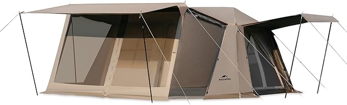 Naturehike Village Instant Tent, 4 Person 8 Person Camping Tent with Full Rainfly, Waterproof Large Cabin Tents for Car Camping