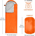 Macarrie 10 Pcs 0 Degree Camping Sleeping Bags Bulk for Adults Cold Weather 4 Season Warm Sleeping Bag with Compression Sack for Homeless Donation Shelter Emergency Hiking