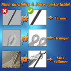 Double Hammock, Heavy Duty Portable, 500 lb Weight Capacity, Perfect for Both Indoors and Outdoors, 2 Person Hammock with Carrying Bag, Black White