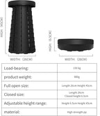 Portable Stool with Swivel Cushion Bag&Carabiner,Collapsible More Sturdy and Lightweight Camping Telescoping Stool for Mountain Hiking BBQ,Max Load Capacity 440IBs