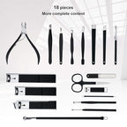 Manicure Set Professional Nail Clippers Kit Pedicure Care Tools- Stainless Steel Women Grooming Kit 18Pcs for Travel or Home (Pink)