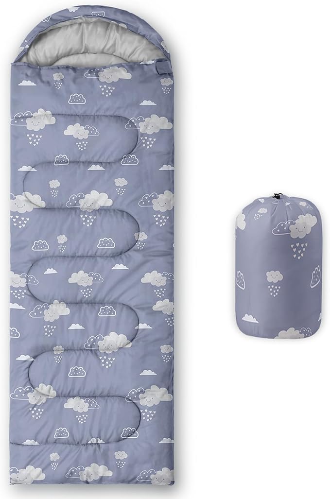 QOOMO Animals Camping Sleeping Bags,3 Season Warm & Cool Weather,Lightweight,Waterproof Sleeping Bags for Adults & Kids,Traveling,and Outdoors,Camping Gear Equipment