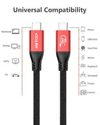 RIITOP 240W USB4 Cable [40Gbps, 3.3ft], USB 4 Video Cable Compatible with Thunderbolt 4/3 Support 8K Video, 240W PD 3.1 Charging for MacBook, XPS, Surface Pro, Display Monitor eGPU