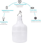 Camping Lantern LETOUR Dimmable 8800mAh LED Light Bulb 5 Lighting Modes Rechargeable Hanging Tent Light 5000 Lumen Portable Emergency Lantern Power Failure Emergency Survival Kits Snowstorm