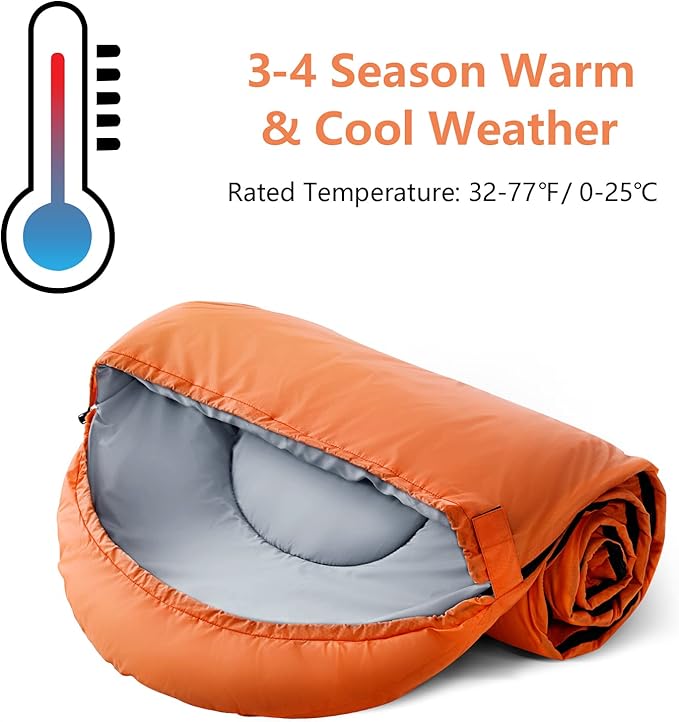 Sleeping Bags for Adults,Kids & Girls-Warm & Cold Weather Lightweight Waterproof Sleeping Bag Backpack with Compact Bag,Great for 3-4 Seasons Hiking,Camping and Outdoor