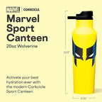 Corkcicle Sport Canteen - Keeps Beverages Cold 25 Hours - Triple Insulated Stainless Steel - Screw-On Lid - Reusable Bottle - Summer Drinkware Gift - Keeps Drinks Ice Cold - 20 oz - Wolverine