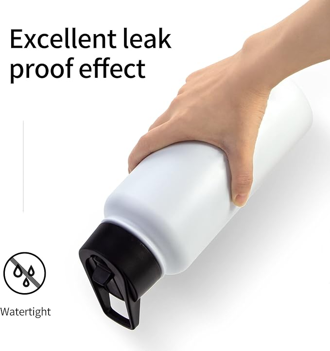 32oz Vacuum Insulated Stainless Steel Water Bottles with Straw & Spout Lids, Double Wall Sport Bottle, Sweat-Proof BPA Free, Canteen Metal Thermo Mug Hydro Cup Jug (Dreamy Pink)