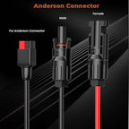 Universal 4-in-1 Solar Connector Kit, 16 AWG to Anderson XT60 DC7909 DC5521 Solar Extension Cable Solar Adapter Cable Compatable for Solar Panel & Most Solar Power Staion (2M/6.6Ft)