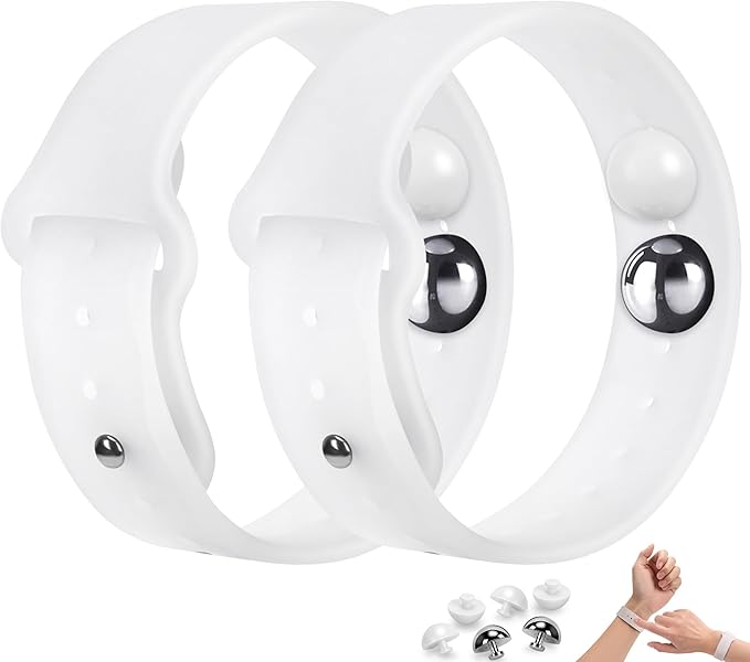 LYJEE Motion Sickness Bracelets for Travel: Acupressure Anti Nausea Wristband for Morning Sickness - Sea Sickness Wristbands for Car Boat Air - Nausea Bands for Motion Sickness (Transparent Color)